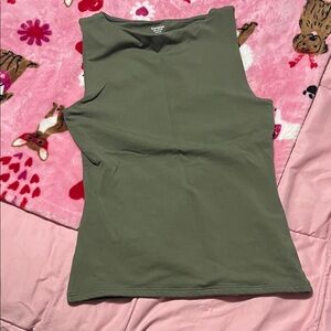 Express body contour Olive Green Sleeveless Top